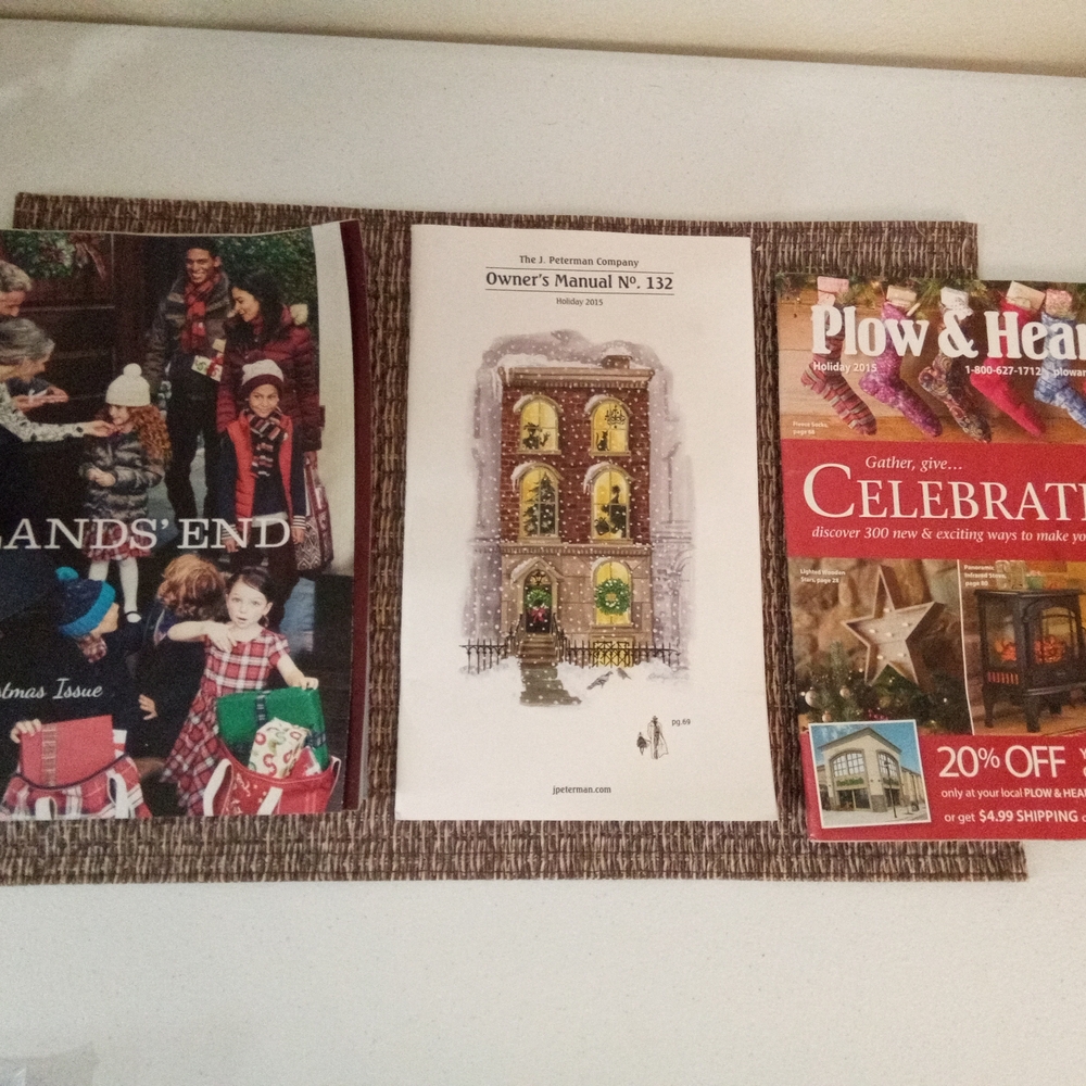 2015 Vintage Holiday Collectors Catalogs🧣Plastic Wrapped J Peterman Nieman Marc